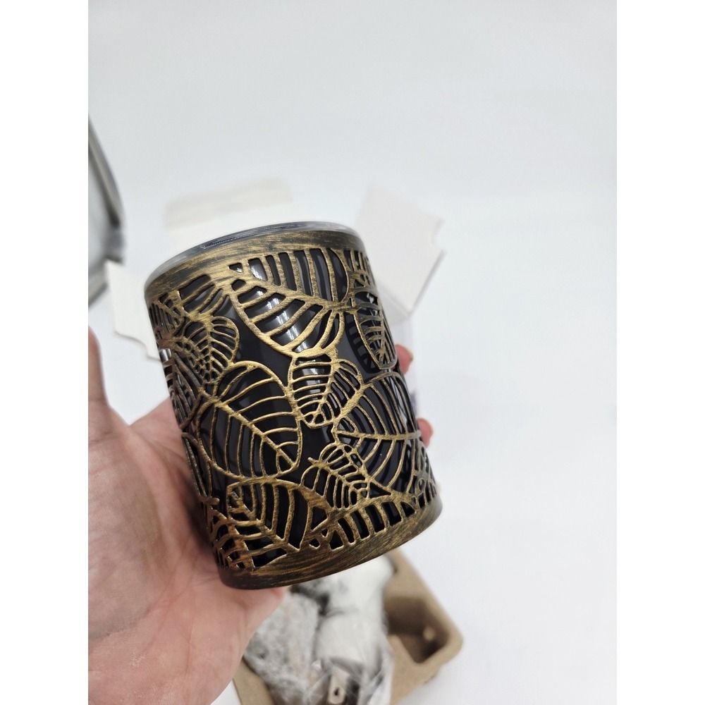 Scentsy Aspen Mini Metal Wax Warmer New in Box Plug In Leaves Glowing Scent - Picture 3 of 3